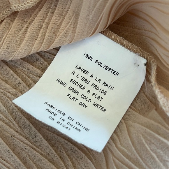 Ellison Button Up Beige Top - Picture 3 of 4